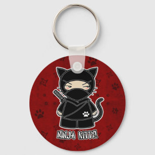 Porte-clés Ninja Kitty ! Dans le porte - clé rouge