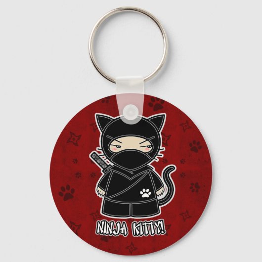 Porte-clés Ninja Kitty ! En Porte - clé rouge (Recto)