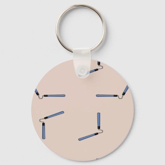 Porte-clés Ninja nunchaku sur le brun (Recto)