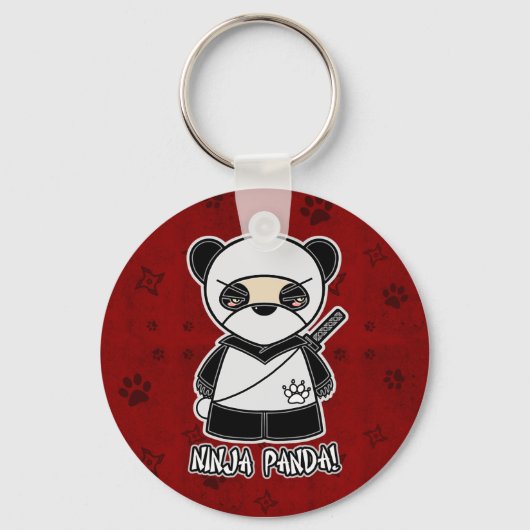 Porte-clés Ninja Panda ! En Porte - clé rouge (Recto)