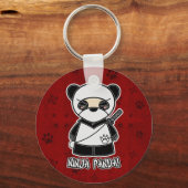 Porte-clés Ninja Panda ! En Porte - clé rouge (Recto)