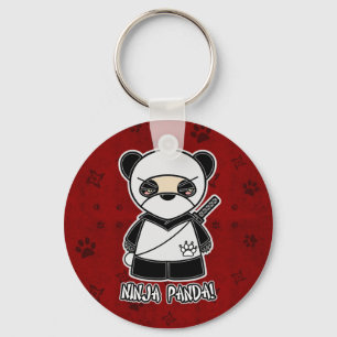 Porte-clés Ninja Panda! In Red Keychain