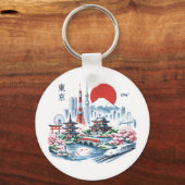 Porte-clés Nippon Sakura Tokyo Cerisier (Recto)