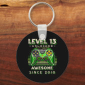 Porte-clés Niveau 13 Jeu vidéo déverrouillé 13e anniversaire  (Recto)