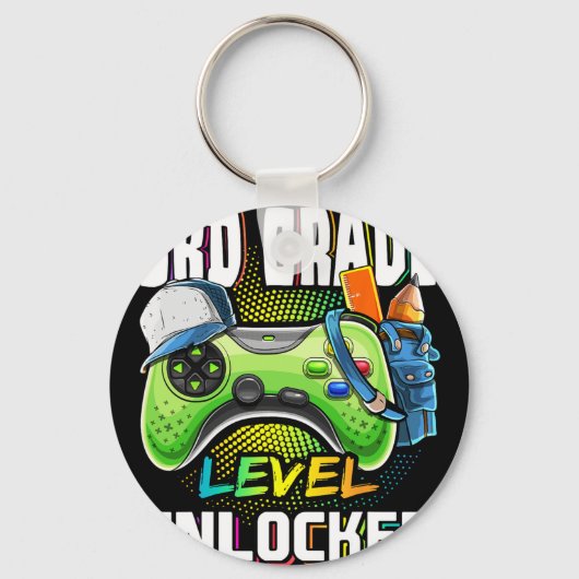Porte-clés Niveau 3e année Déverrouillé Jeu vidéo Ck À l'écol (Recto)