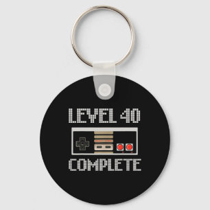 Porte-clés Niveau 40 Déverrouillé Jeu vidéo de chemise 40e an