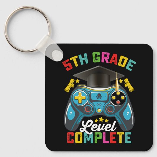 Porte-clés Niveau 5e année diplômé complet jeu de jeu (Recto)