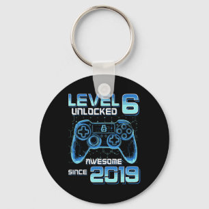 Porte-clés Niveau 6 Débloqué Fête de Jeu Vidéo 6ème Anniversa