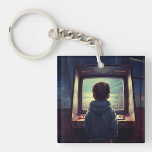 Porte-clés Niveau final   Un rêve d'arcade rétro