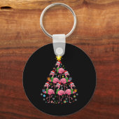 Porte-clés Nk Flamingo Christmas Tree Santa Flamingo Holiday (Recto)
