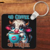 Porte-clés No Coffee No Workie (Verso)
