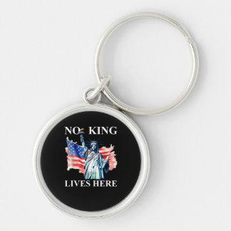 Porte-clés No King Lives in America Freedom Flag Patriotic