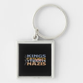 Porte-clés No Kings, Fascists, Tyrants, Nazis – Anti-Authorit (Devant)