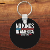 Porte-clés No Kings In America Since 1776 Artistic Graphic (Recto)