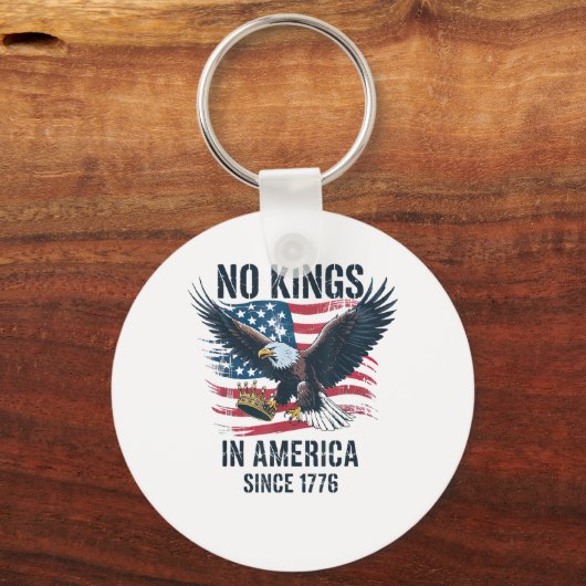 Porte-clés No Kings In America Since 1776 Minimal Clean (Recto)