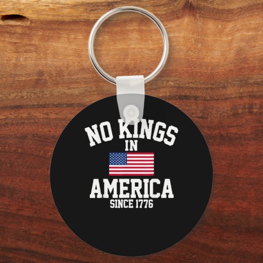 Porte-clés No Kings In America USA Flag Retro Cool Style (Recto)