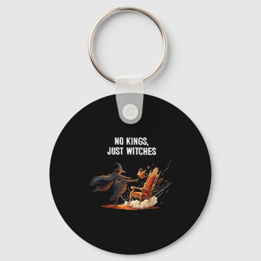 Porte-clés No Kings Just Witches Funny Witchcore Halloween Ar (Recto)