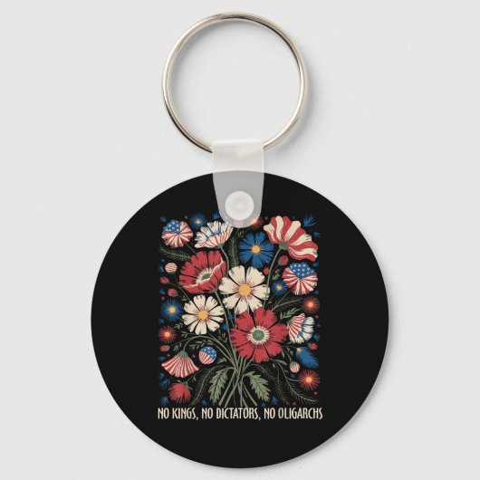 Porte-clés No Kings No Dictators No Oligarchs In America Funn (Recto)