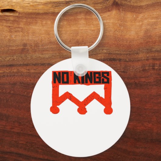 Porte-clés No Kings Protest Graphic Grunge Crown American Cl (Recto)