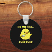 Porte-clés No Mo Nice Enuf Enuf Angry Chick With Knife Sarcas (Recto)