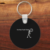 Porte-clés No New Tools Today Sad Stick Figure Woodworker Cow (Recto)