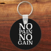 Porte-clés No Pain No Gain Motivation (Recto)