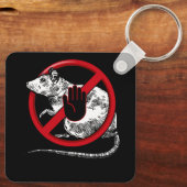 Porte-clés No Rat Sign Stop Snitching Pest Control Novo Cool (Verso)