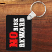 Porte-clés No Risk No Reward Motivational Quote Design (Verso)