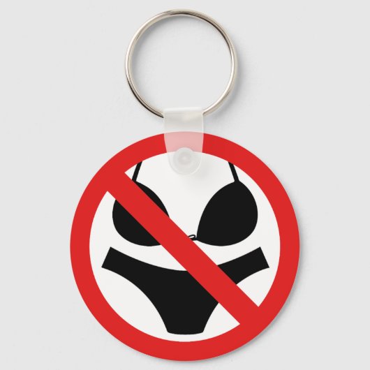Porte-clés No swimsuits Allowed Sign (Recto)