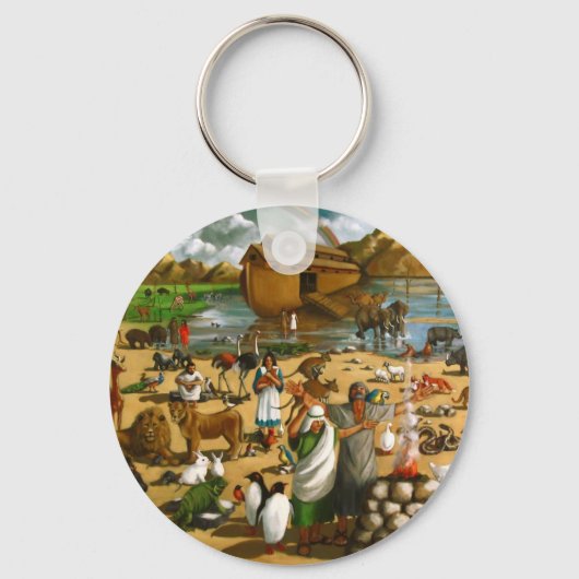 PORTE-CLÉS NOAH, ARK : PEINTURE ORIGINALE : APRÈS L'INONDATIO (Recto)