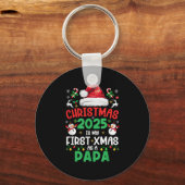 Porte-clés Noël 2025 Est Mon Premier Noël En Tant Que Papa Fa (Recto)