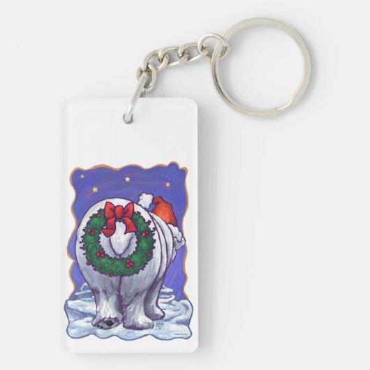 Porte-clés Noël à l'ours polaire (Dos)