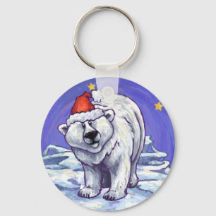 Porte-clés Noël à l'ours polaire