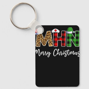 Porte-clés Noël Allaitement  Pour Femme Infirmière Carreaux L