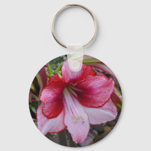 Porte-clés Noël Amaryllis Rouge Fête Florale
