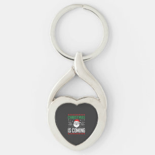 Porte-clés Noël arrive Père Noël bonhomme de neige