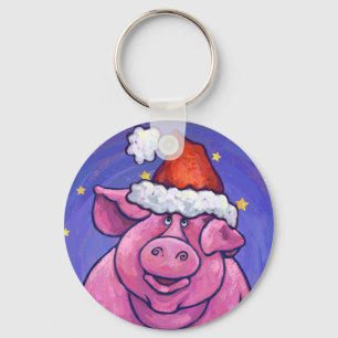 Porte-clés Noël au porc