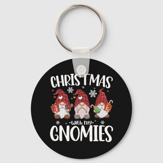 Porte-clés Noël Avec Mes Gnomies Buffalo Red Plaid Gnome (Recto)