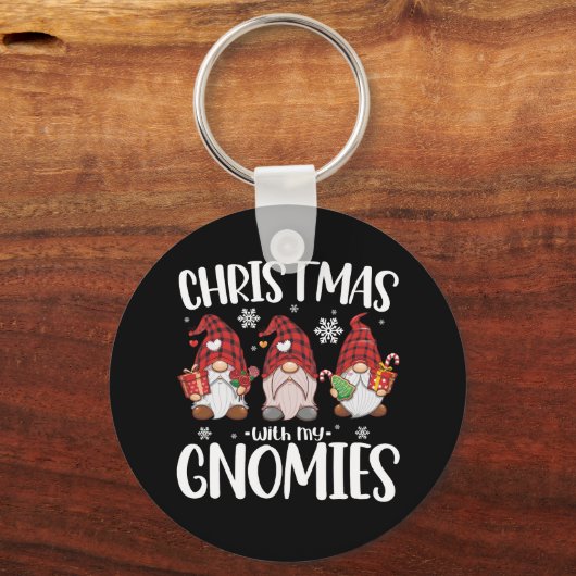 Porte-clés Noël Avec Mes Gnomies Buffalo Red Plaid Gnome (Recto)