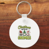 Porte-clés Noël avec mes lutins modèle gnome (Recto)