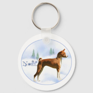 Porte-clés Noel Basenji Porte - clé