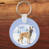Porte-clés Noel Belge Malinois (Recto)