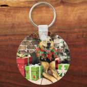 Porte-clés Noël - Berger allemand X - Bailey (Recto)