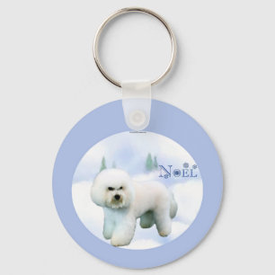 Porte-clés Noel Bichon Frise - Customisé