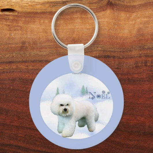 Porte-clés Noel Bichon Frise - Customisé (Verso)