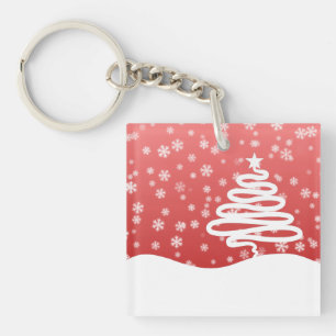 Porte-clés Noël blanc