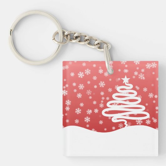 Porte-clés Noël blanc (Devant)