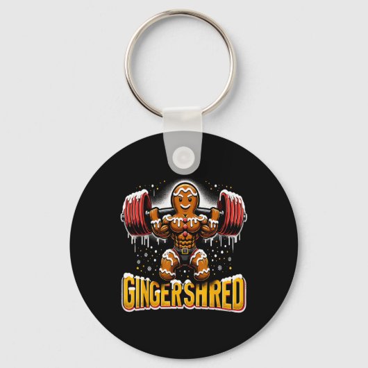 Porte-clés Noël Bodybuilding Gingersher Funny Gingerbre (Recto)