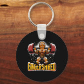 Porte-clés Noël Bodybuilding Gingersher Funny Gingerbre (Recto)