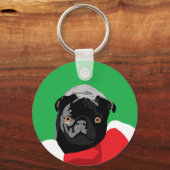 Porte-clés Noël Carlin noir (Recto)